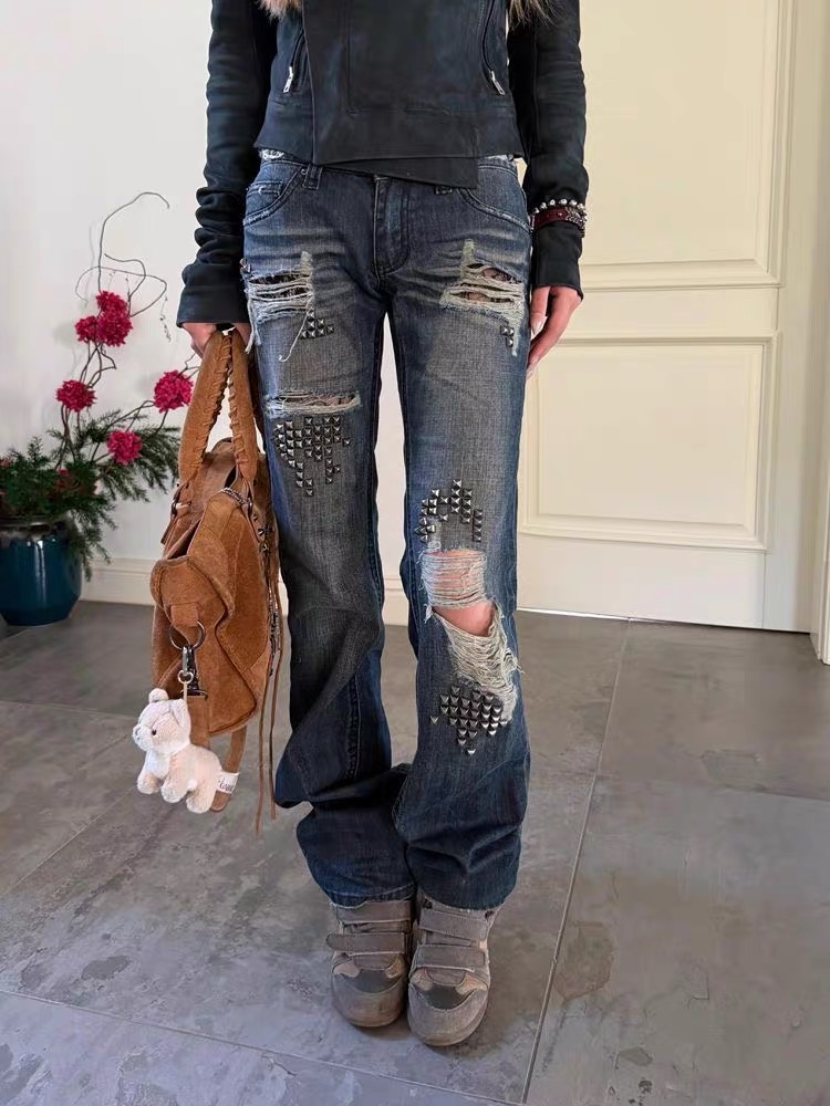 Stardust Punk Distressed & Studded Denim
