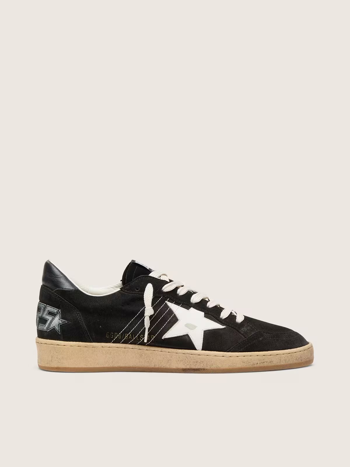 Ball Star in black suede with white leather star