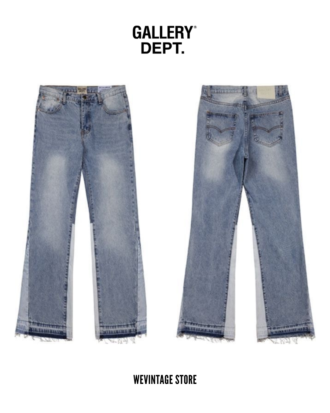 Gallery Dept. Flare Denim Jeans – Light Wash (Premium Quality)