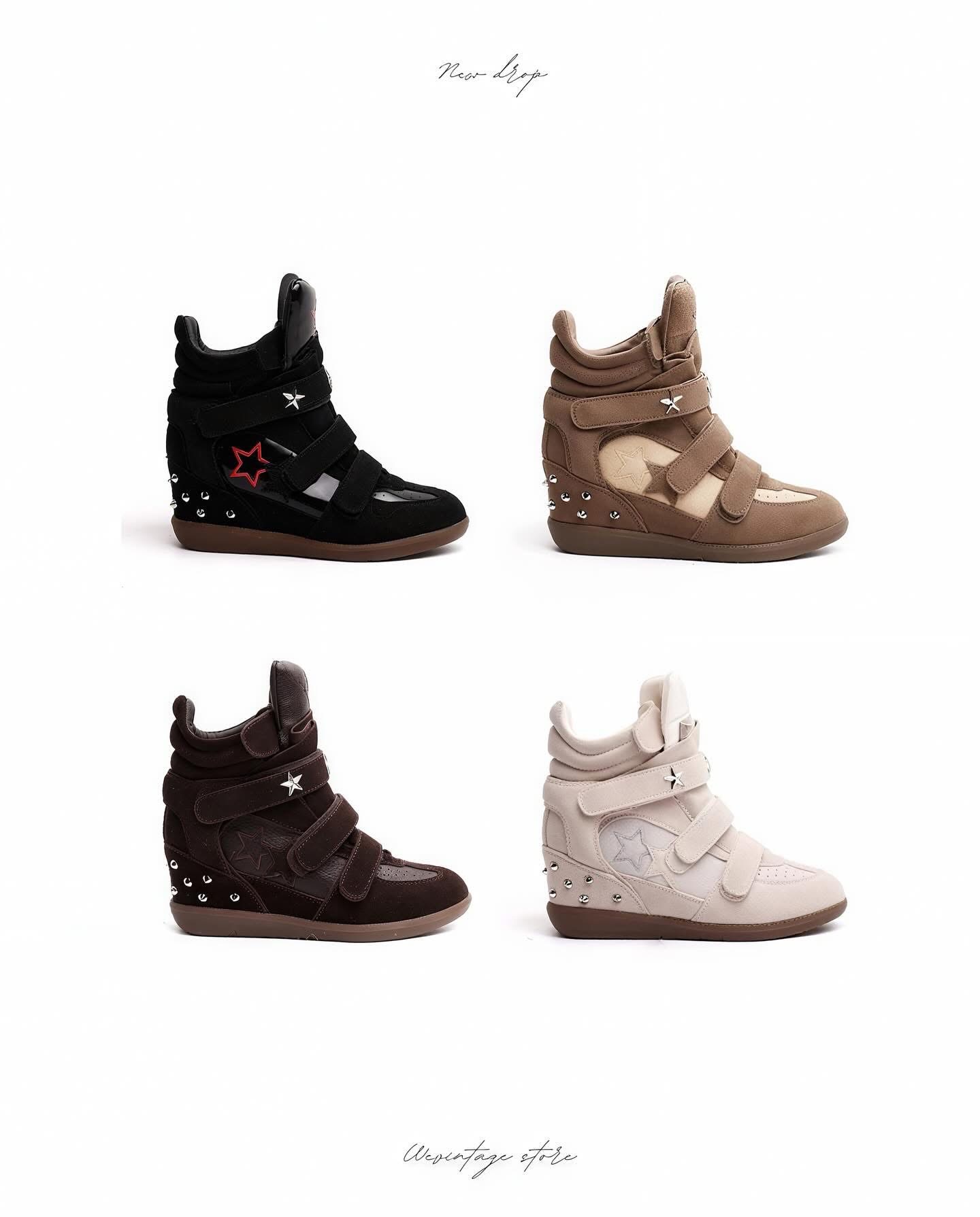 Bekett Studded Star Wedge Sneakers