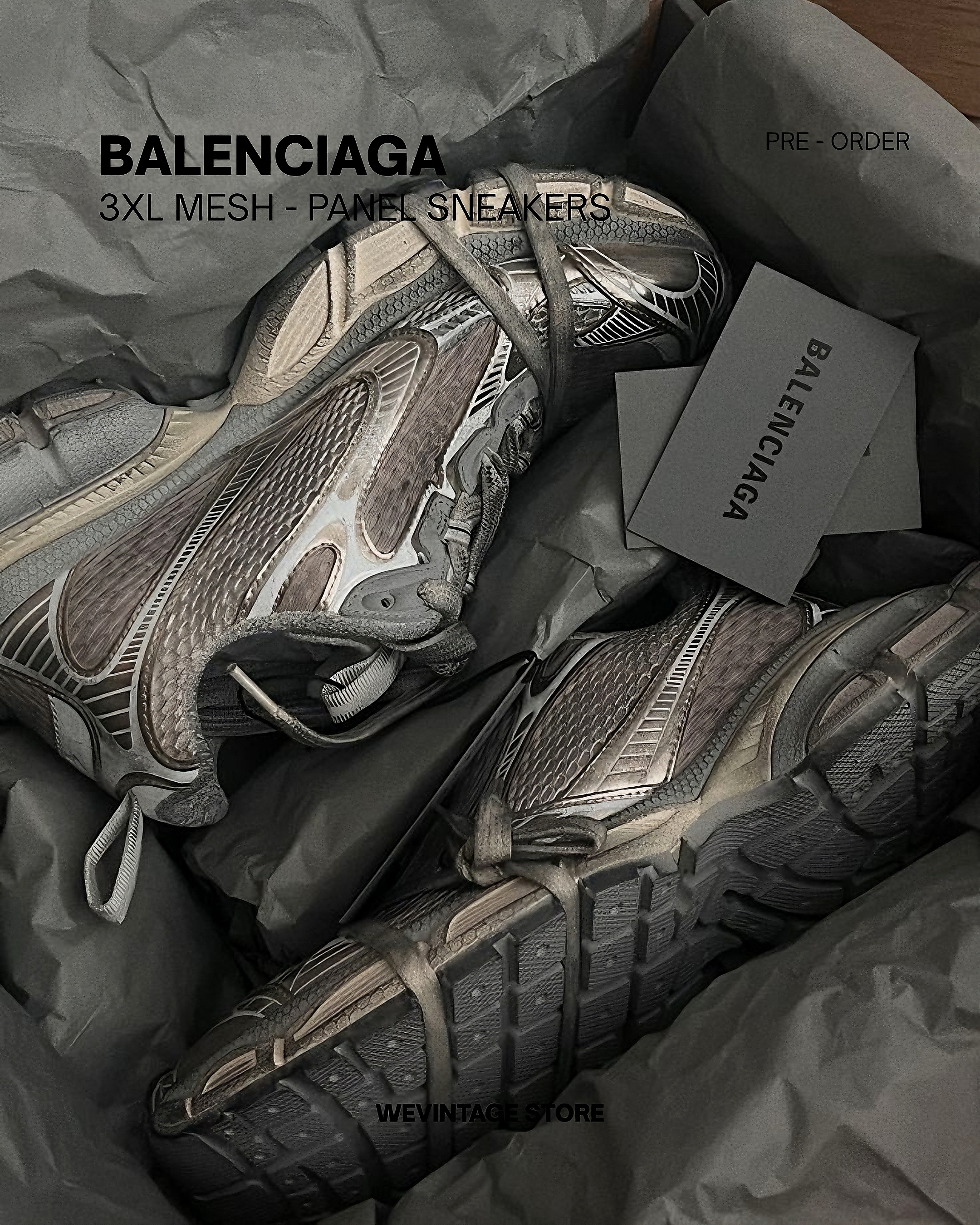 BALENCIAGA 3XL Mesh-Panel Sneakers