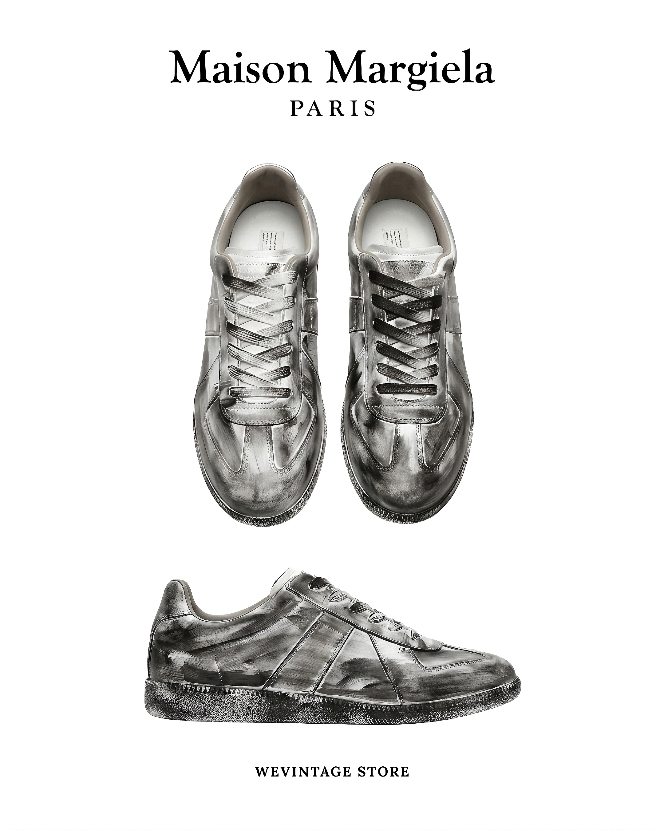 MAISON MARGIELA “REPLICA” HAND-BRUSHED BLACK/WHITE (High Quality)