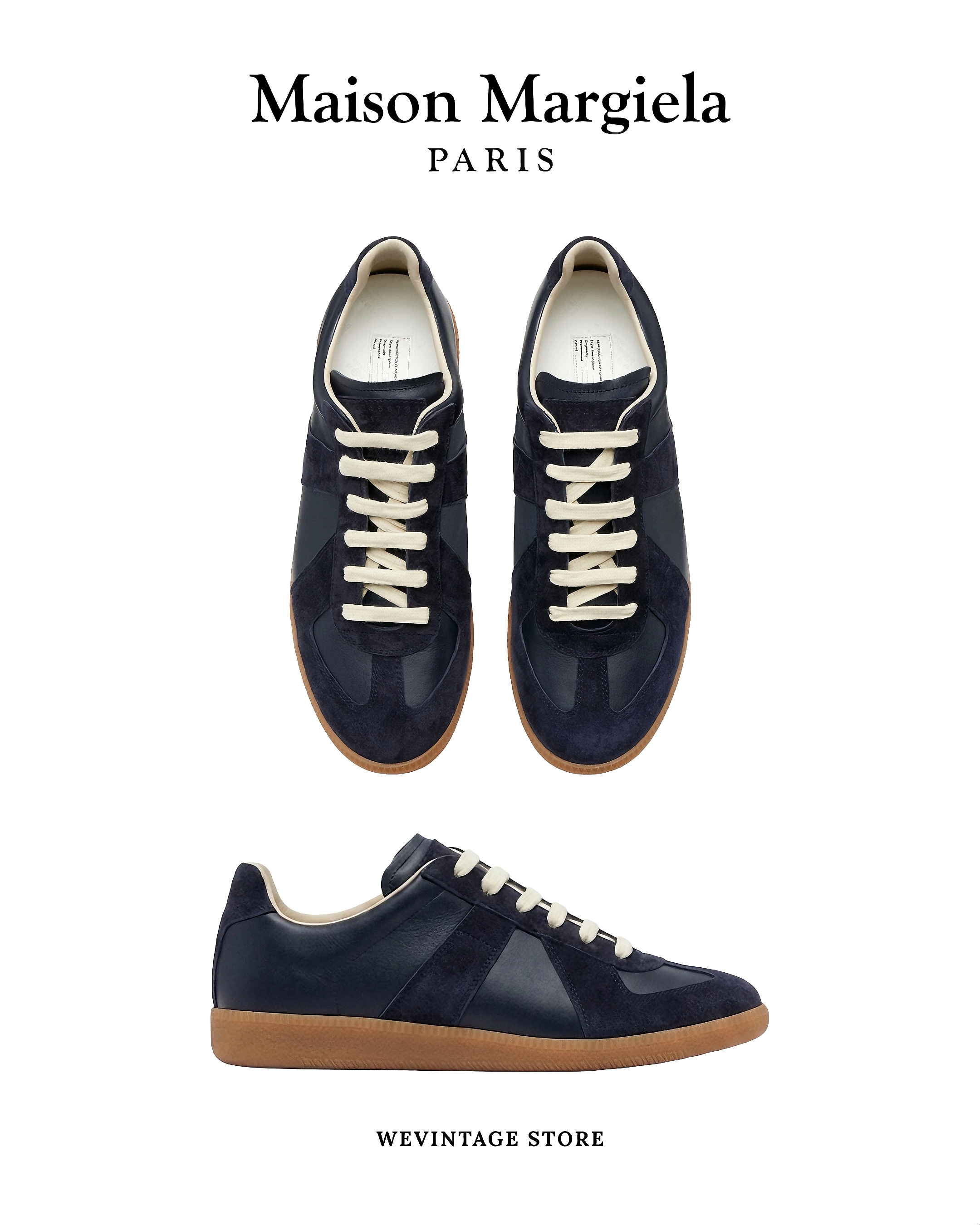 MAISON MARGIELA “REPLICA” NAVY BLUE/GUM SOLE (High Quality)