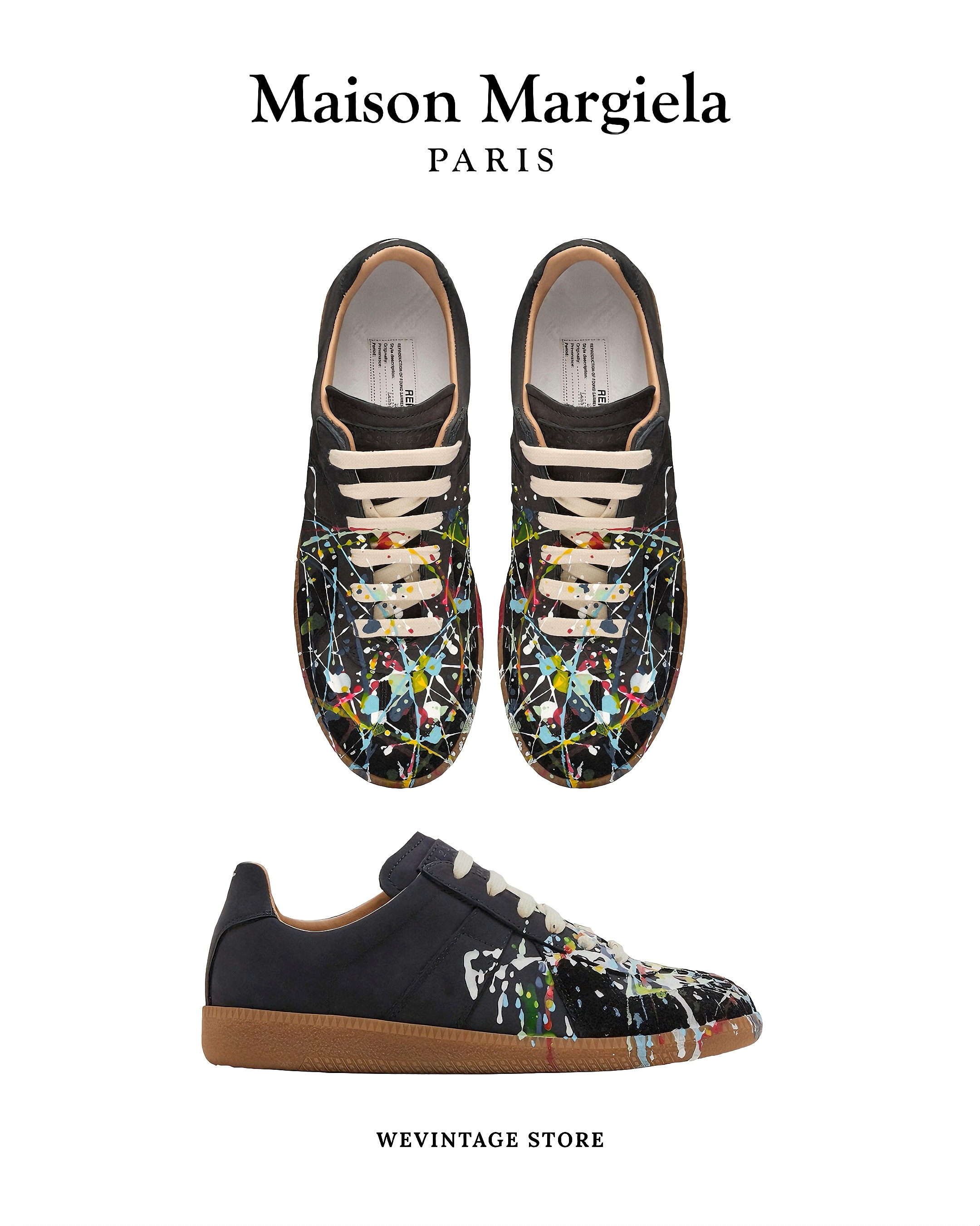 MAISON MARGIELA PAINT REPLICA SNEAKERS (2 color)