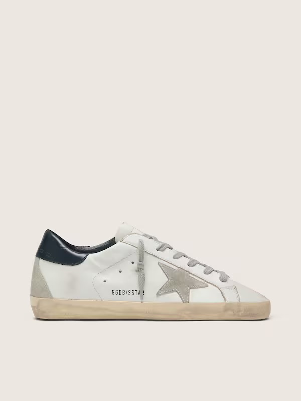 Super-Star with suede star and blue heel tab